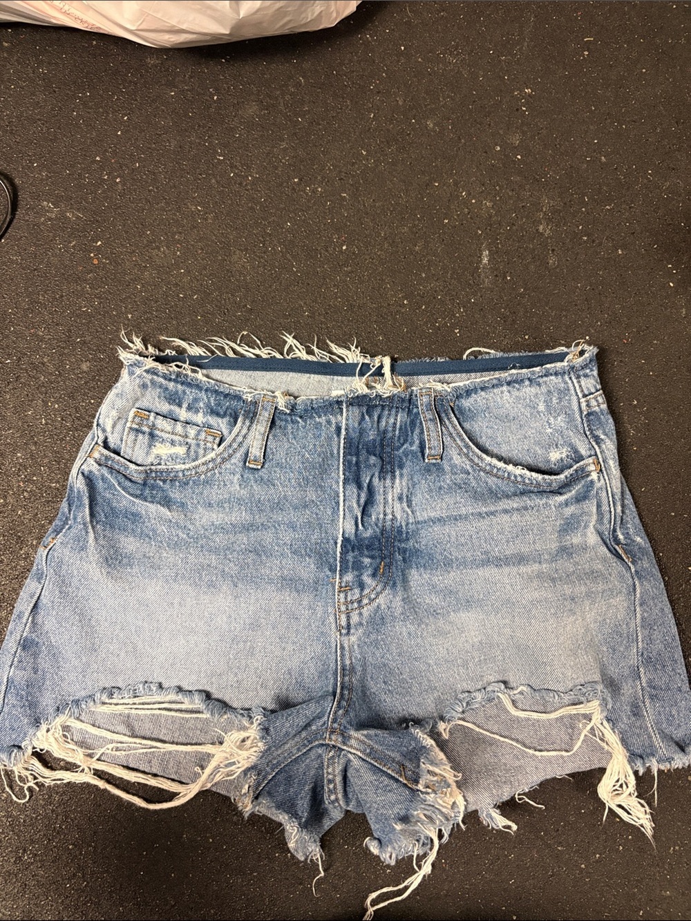Vervet Distressed Light Blue Denim Shorts